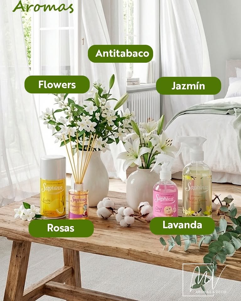 Aromas florales: flowers, jazmín, antitabaco, rosas y lavanda